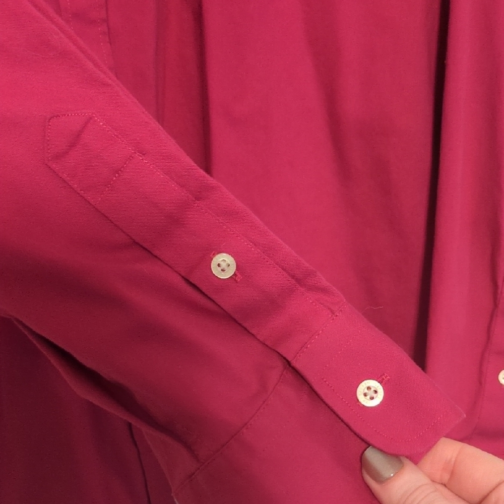 Lauren Ralph Lauren Women's Magenta Button Down Shirt XXL - Picture 5 of 6